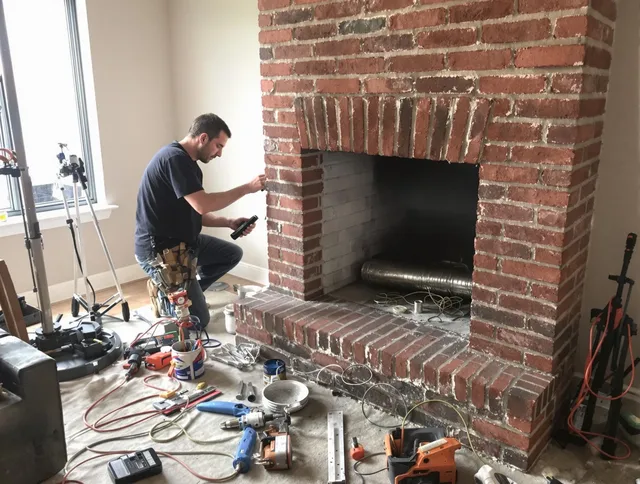 South Pasadena Chimney Sweep specialist finalizing chimney liner service in South Pasadena, CA