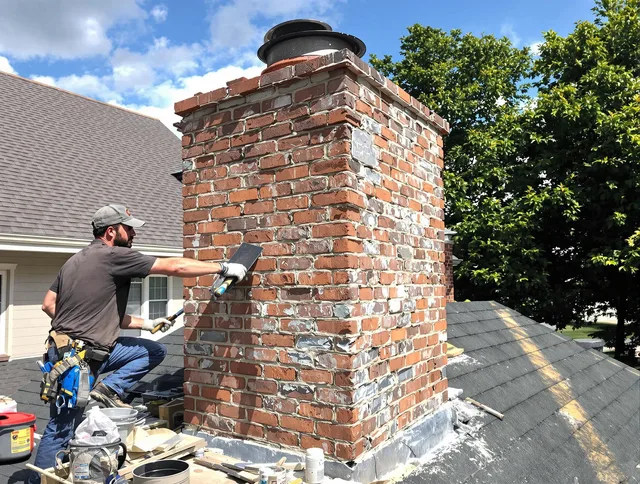 Completed chimney rebuild by South Pasadena Chimney Sweep in South Pasadena, CA