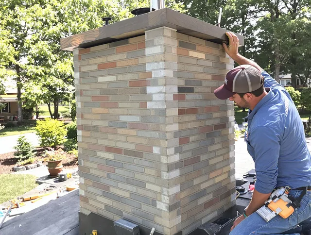 South Pasadena Chimney Sweep completing a modern chimney remodel in South Pasadena, CA