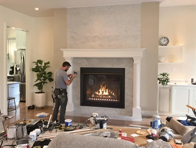 Newly installed fireplace by South Pasadena Chimney Sweep in South Pasadena, CA